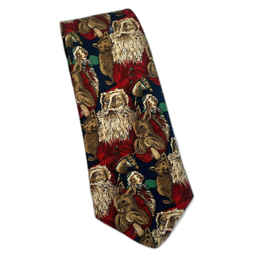 Vintage Robert Talbott Nordstrom Tie Christmas Bunny Holiday Festive